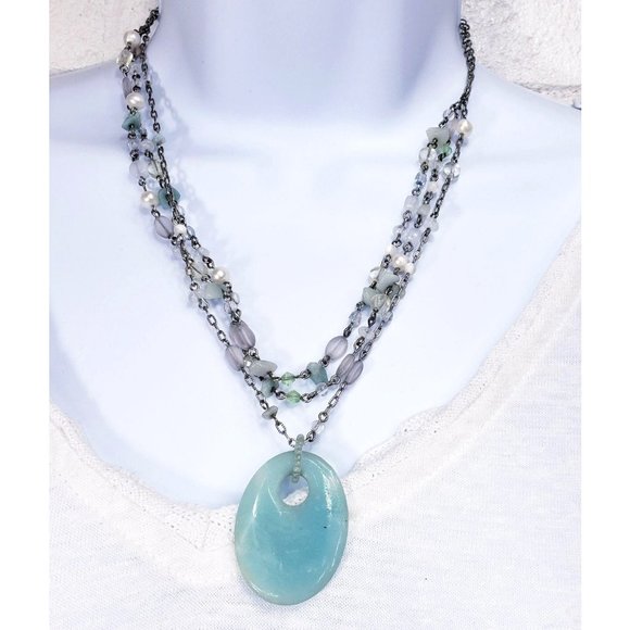 Lia Sophia Jewelry - Vintage Lia Sophia Beaded Pendant Necklace